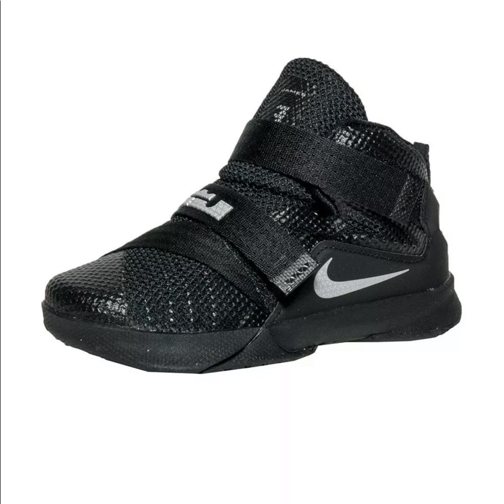 Nike Lebron Soldier IX (TD)Black Little Kids Sz 7c